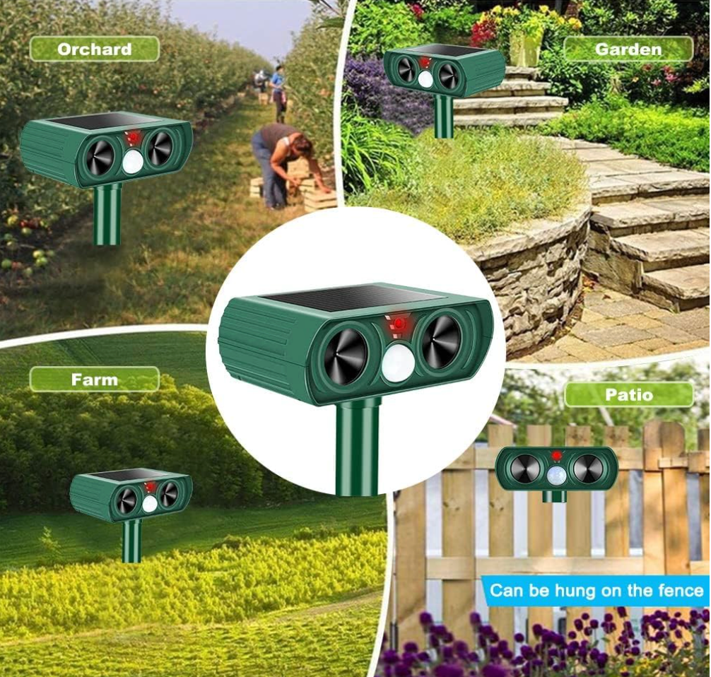 Solar-Powered Ultrasonic Animal Repeller