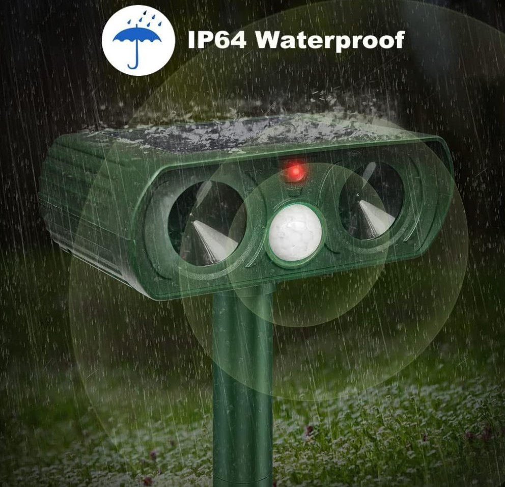 Solar-Powered Ultrasonic Animal Repeller