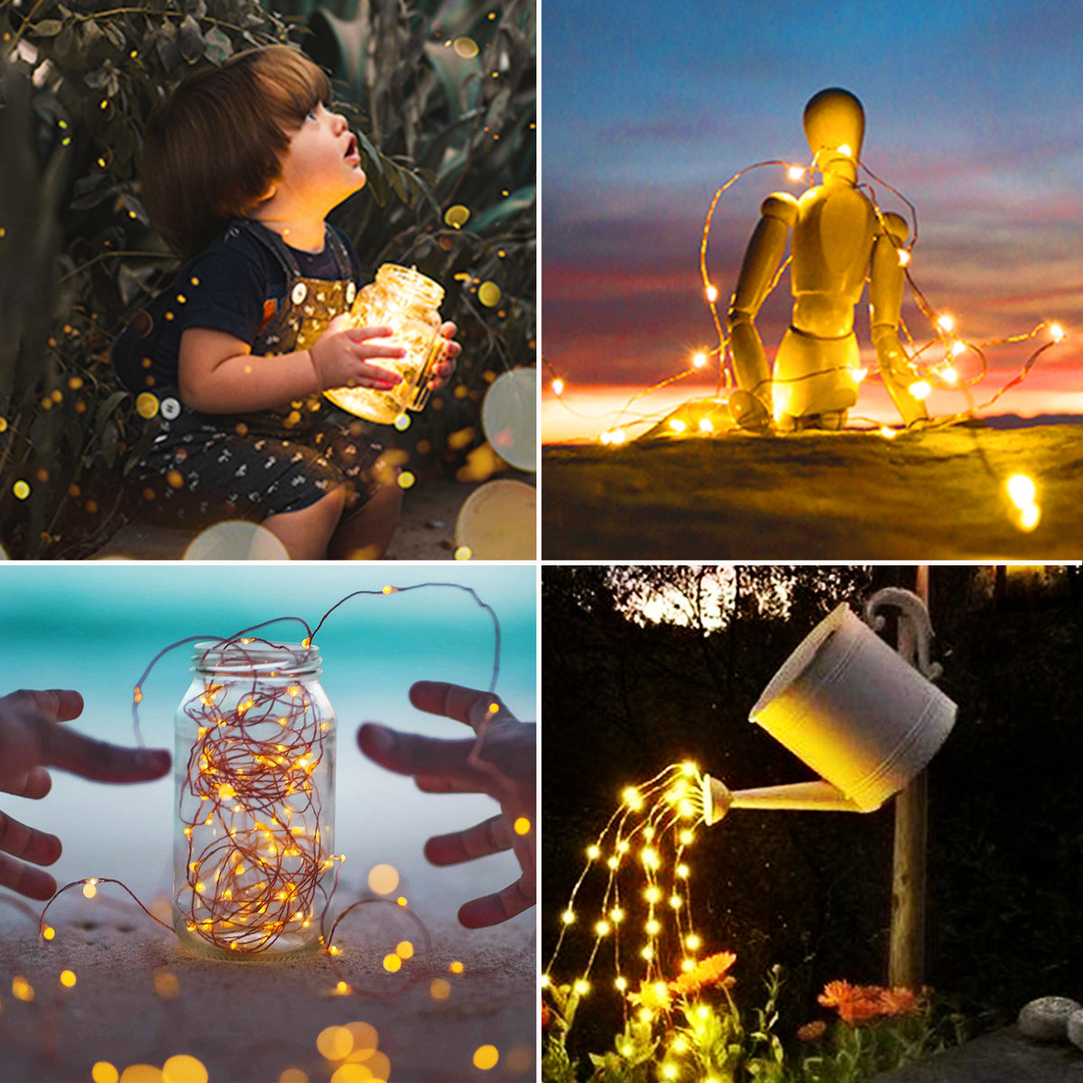 Solar Copper Wire String Lights